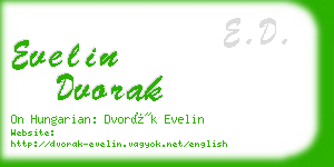 evelin dvorak business card